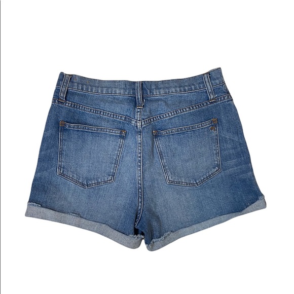 Madewell High-Rise Denim Boyshorts Style F1607 Raw Hem Size 28 - Picture 4 of 8